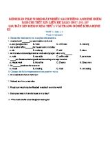 Bộ đề kiểm tra 15 phút môn Tiếng Anh Lớp 10
